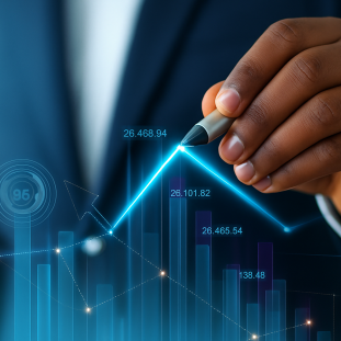 2 - African American Hand with Pencil Financial Growth in Motion 9-12-2025